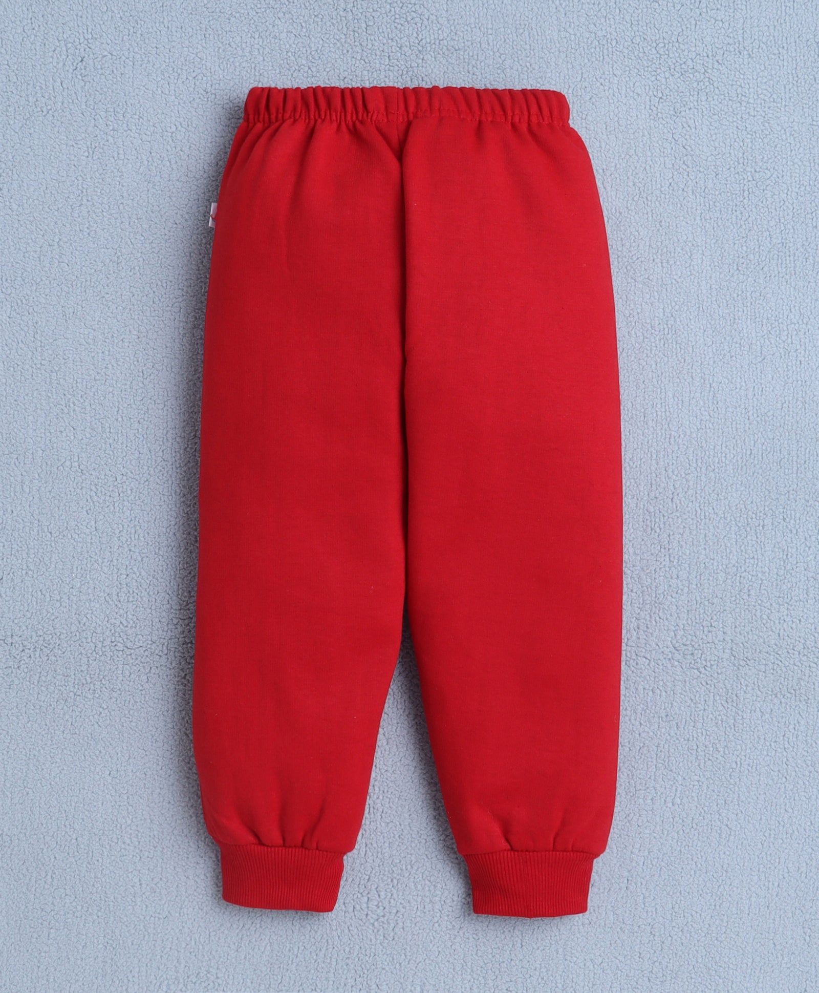 White & Red Boys Full Sleeves Sweatshirt & Jogger Set