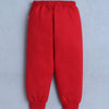 White & Red Boys Full Sleeves Sweatshirt & Jogger Set