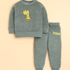 Green Boys Full Sleeves Sweatshirt & Jogger Set