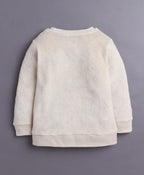Bumzee Beige Animal Print Sweatshirt & Jogger Set, Full Sleeves, 100% Cotton