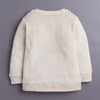 Beige Girls Full Sleeves Sweatshirt & Jogger Set