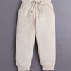 Beige Girls Full Sleeves Sweatshirt & Jogger Set
