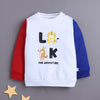 White Boys Full Sleeves Round Neck Sweatshirt