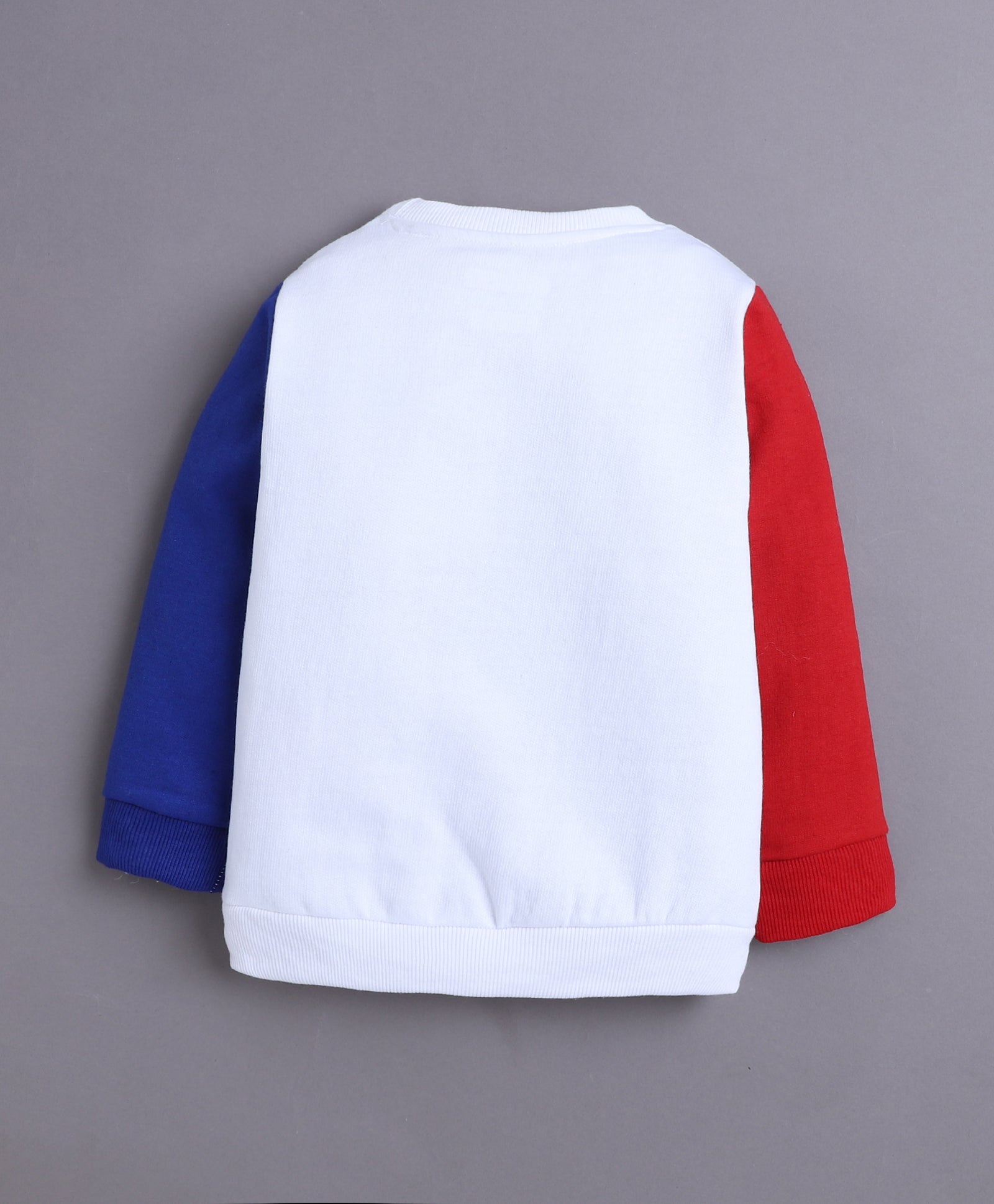 White Boys Full Sleeves Round Neck Sweatshirt