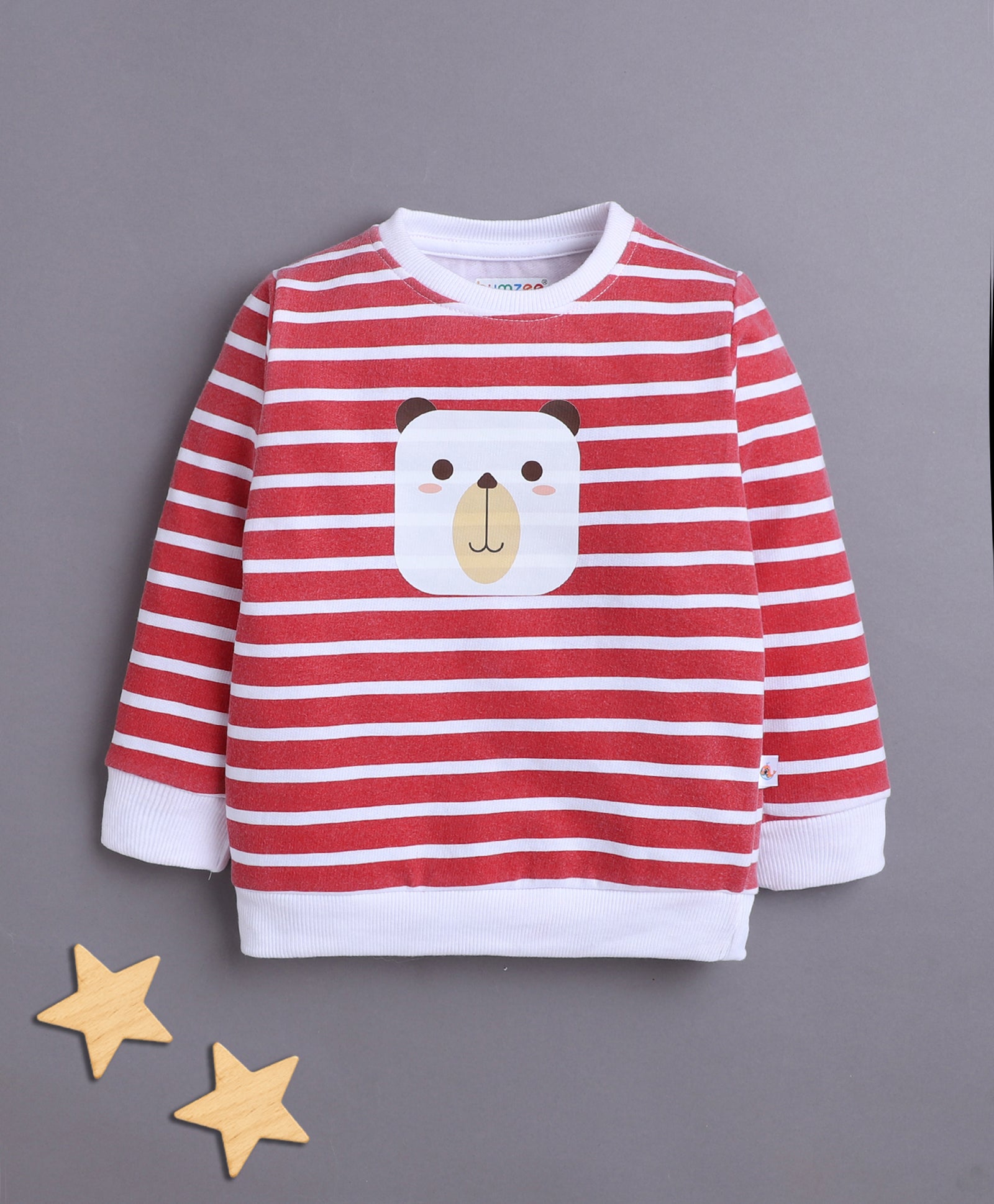 Red Boys Full Sleeves Round Neck Sweatshirt