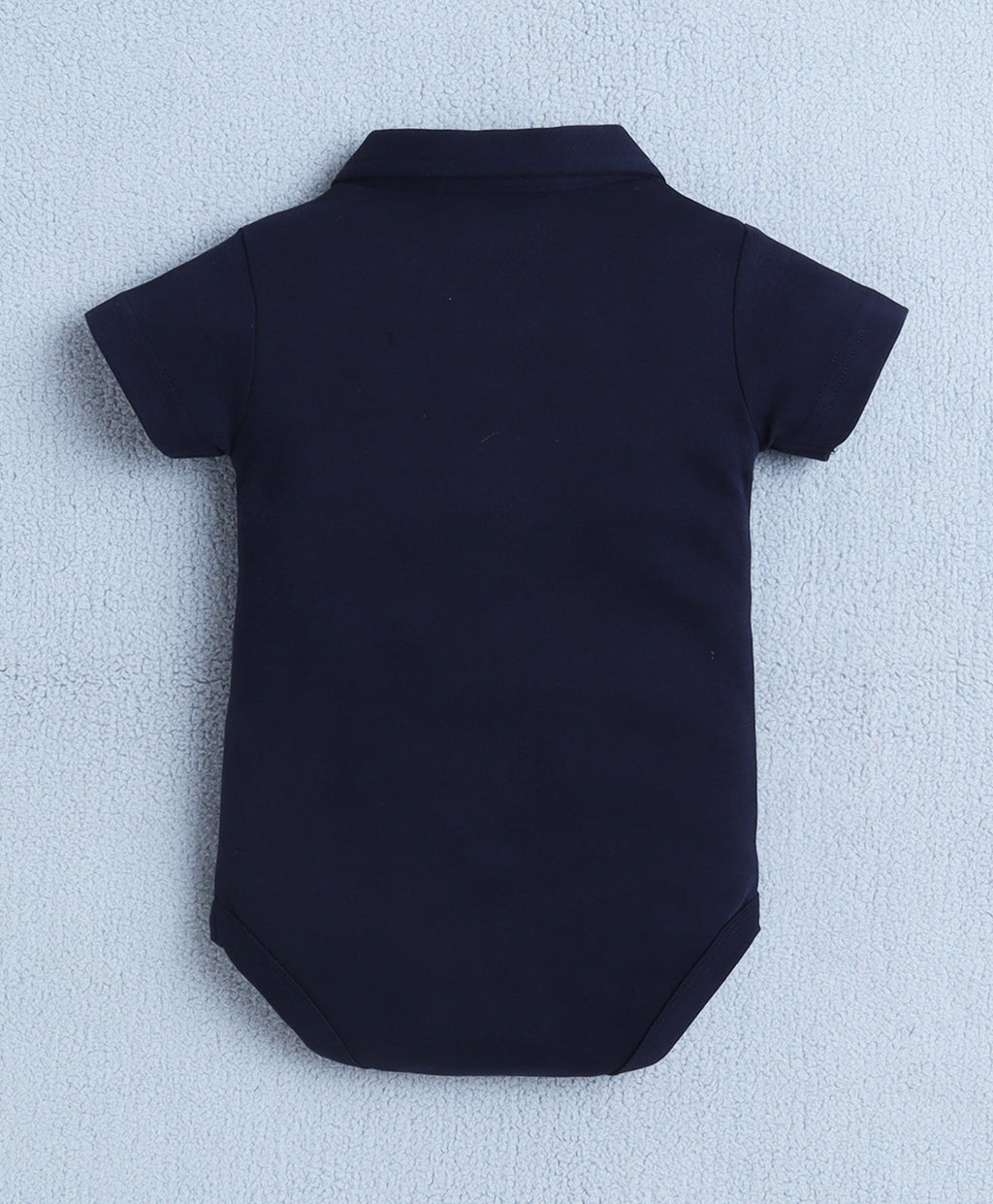Bumzee Navy & Red Bodysuit & Short Set, Half Sleeves, 100% Cotton