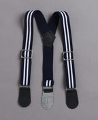Bumzee Sky Blue & Navy Graphic Print Bodysuit & Short Set, Half Sleeves