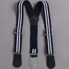 Sky Blue & Navy Boys Half Sleeves Bodysuit & Short Set With Applique Bow Suspender & Cap