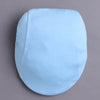 White & Sky Blue Boys Half Sleeves Bodysuit & Short Set With Applique Bow Suspender & Cap