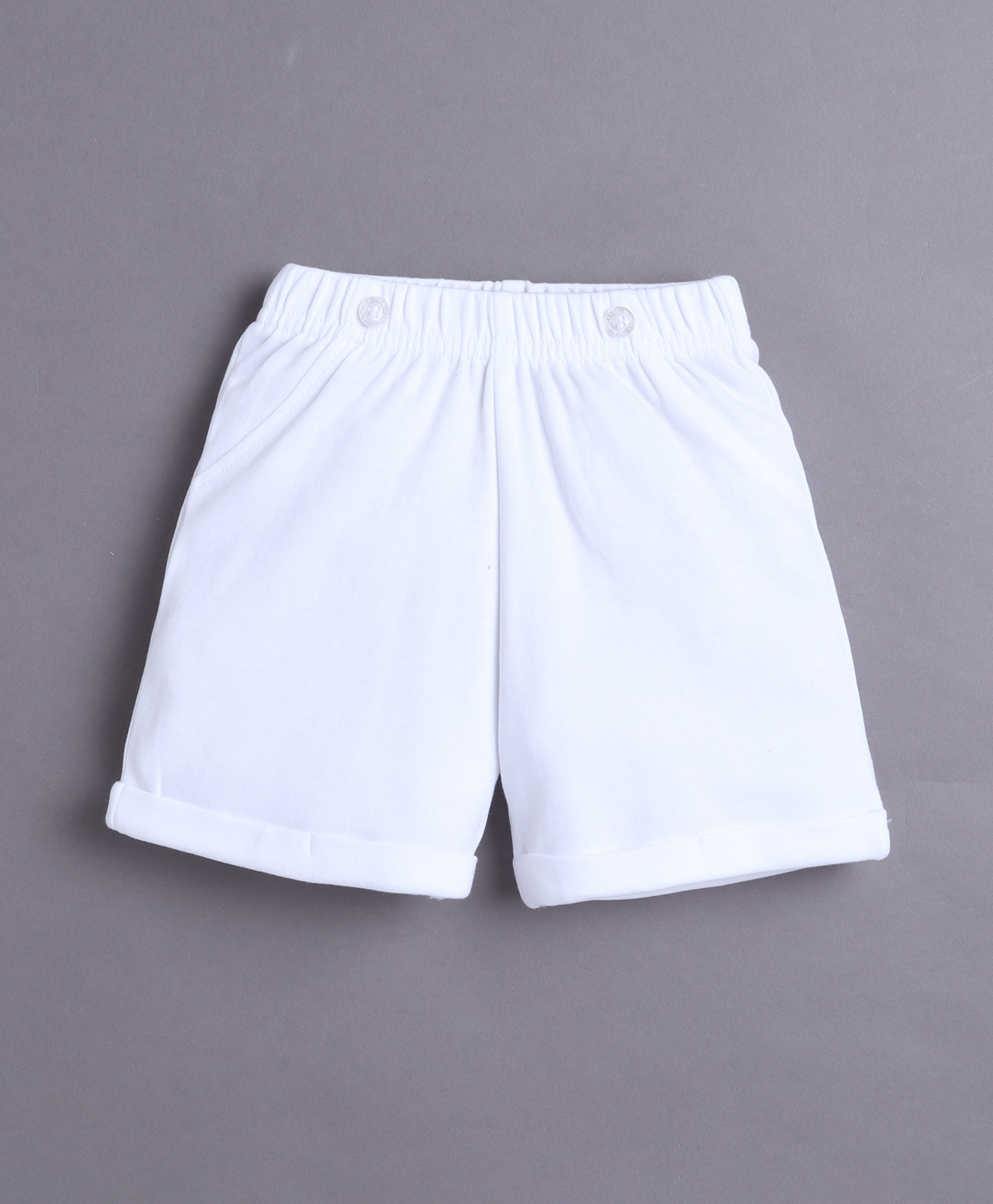 BUMZEE Sky Blue & White Boys Half Sleeves T-shirt & Short Set With Applique Bow Suspender