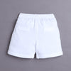 BUMZEE Sky Blue & White Boys Half Sleeves T-shirt & Short Set With Applique Bow Suspender