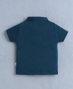 Bumzee Teal & Beige Formal Set, Half Sleeves, 100% Cotton