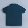 BUMZEE Teal & Beige Boys Half Sleeves T-shirt & Short Set With Applique Bow Suspender