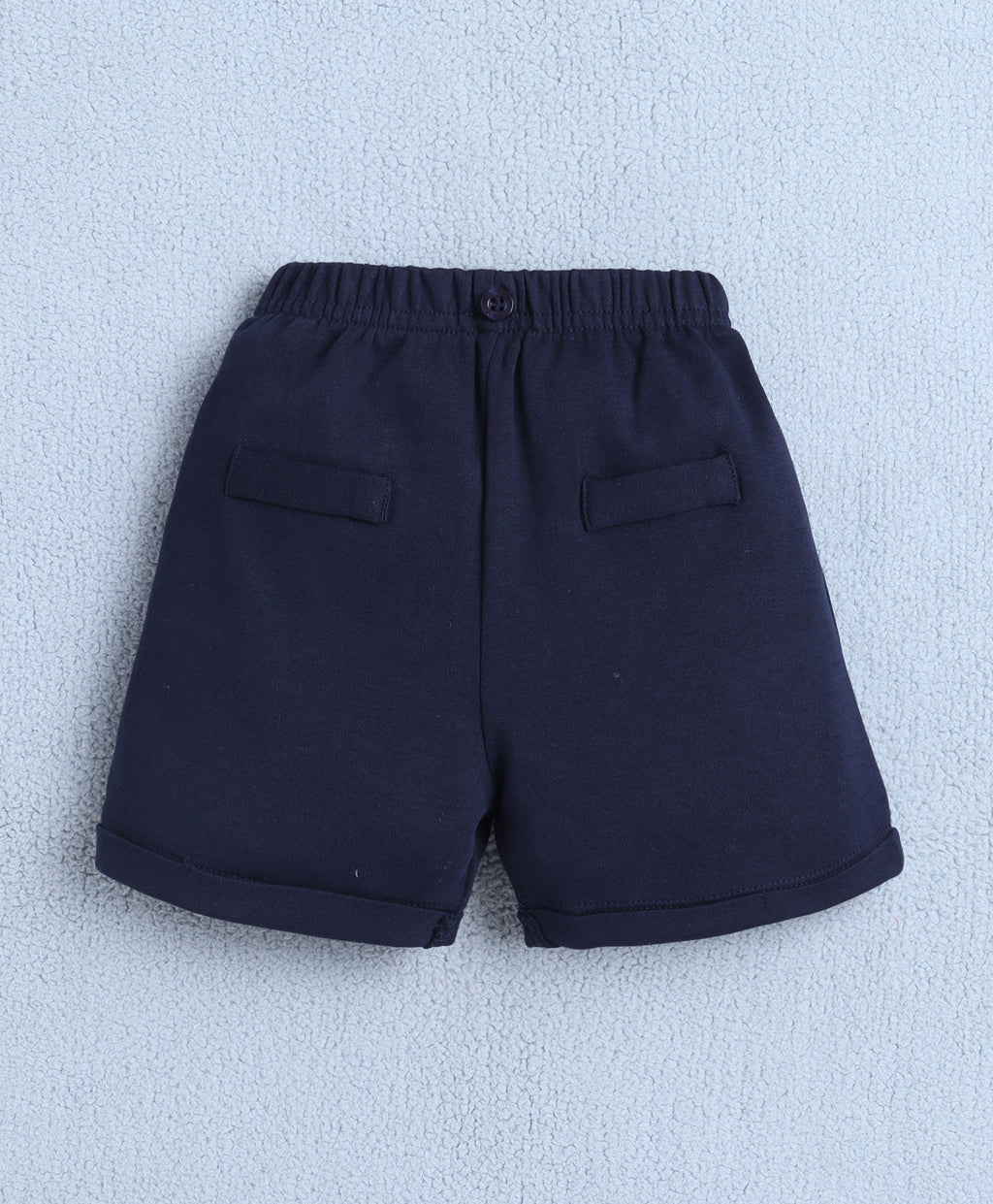 Bumzee White & Navy Striped Formal Set, Half Sleeves, 100% Cotton