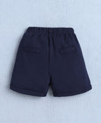Bumzee White & Navy Striped Formal Set, Half Sleeves, 100% Cotton