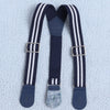 BUMZEE White & Navy Boys Half Sleeves Shirt & Short Set With Applique Bow Suspender & Cap