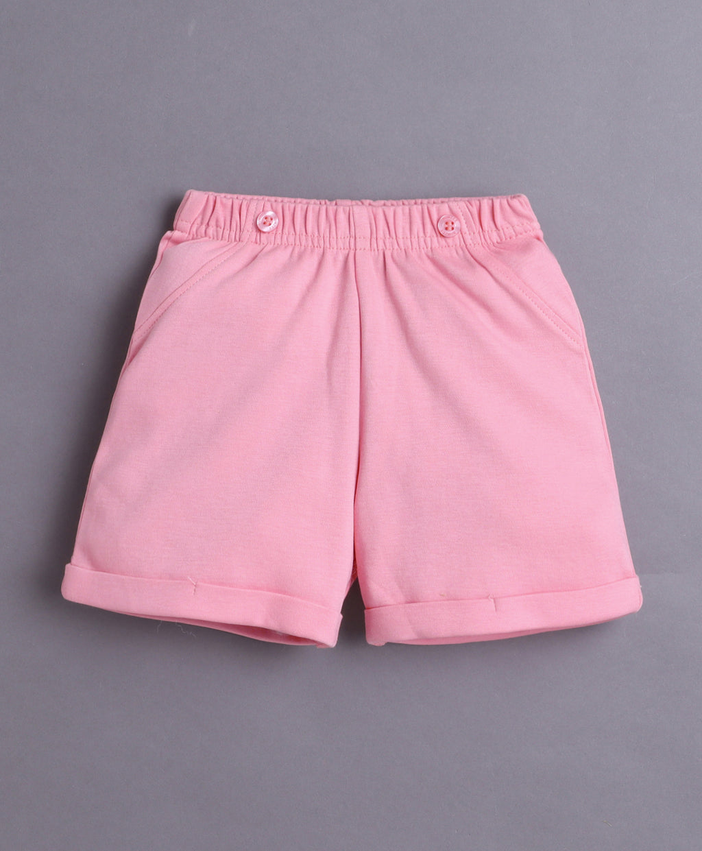 Bumzee White & Pink Striped Formal Set, Half Sleeves, 100% Cotton