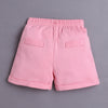 BUMZEE White & Pink Boys Half Sleeves Shirt & Short Set With Applique Bow Suspender & Cap