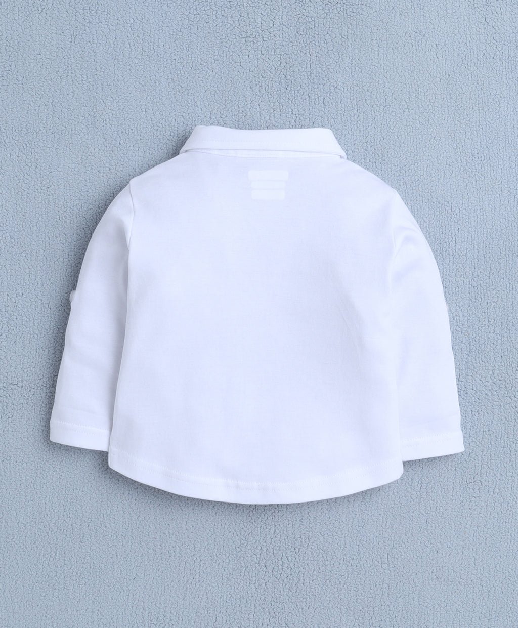 Bumzee White & Black Striped Formal Set, Full Sleeves, 100% Cotton