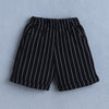 White & Black Boys Full Sleeves Shirt Waistcoat & Short Set With Applique Bow