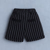 White & Black Boys Full Sleeves Shirt Waistcoat & Short Set With Applique Bow