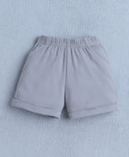 Bumzee Grey & White Formal Set, Full Sleeves, 100% Cotton
