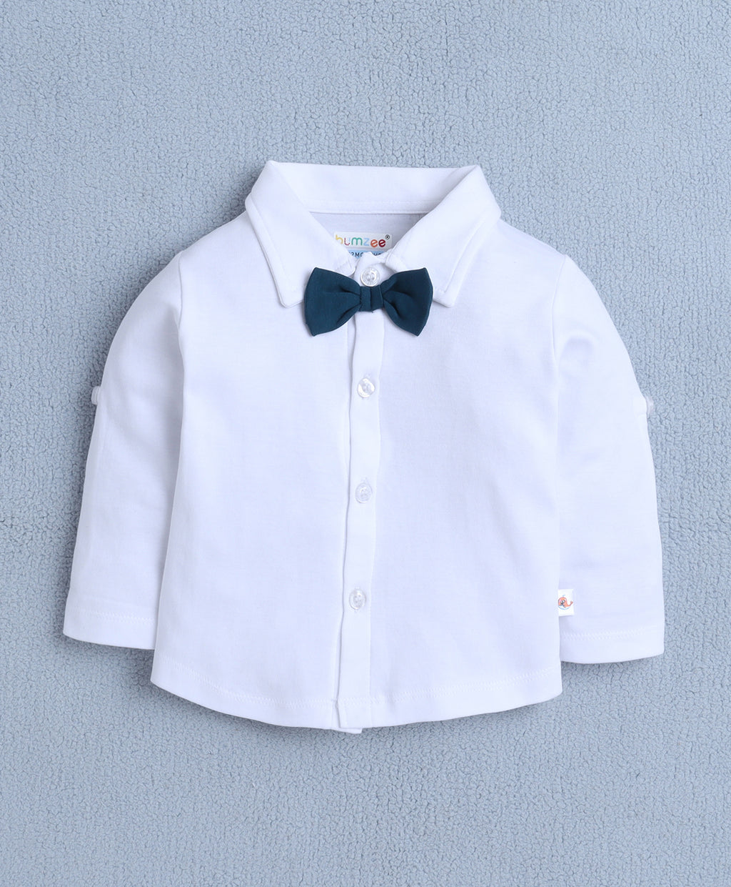 Bumzee Beige & White Formal Set, Full Sleeves, 100% Cotton