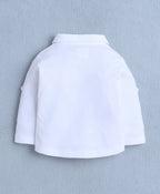 Bumzee Beige & White Formal Set, Full Sleeves, 100% Cotton