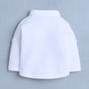 BUMZEE Beige & White Boys Full Sleeves Shirt Waistcoat & Short Set With Applique Bow