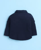Bumzee Navy & Grey Checked Formal Set, Full Sleeves, 100% Cotton