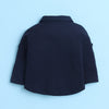 BUMZEE Navy & Grey Boys Full Sleeves Shirt Waistcoat & Pant Set With Applique Bow