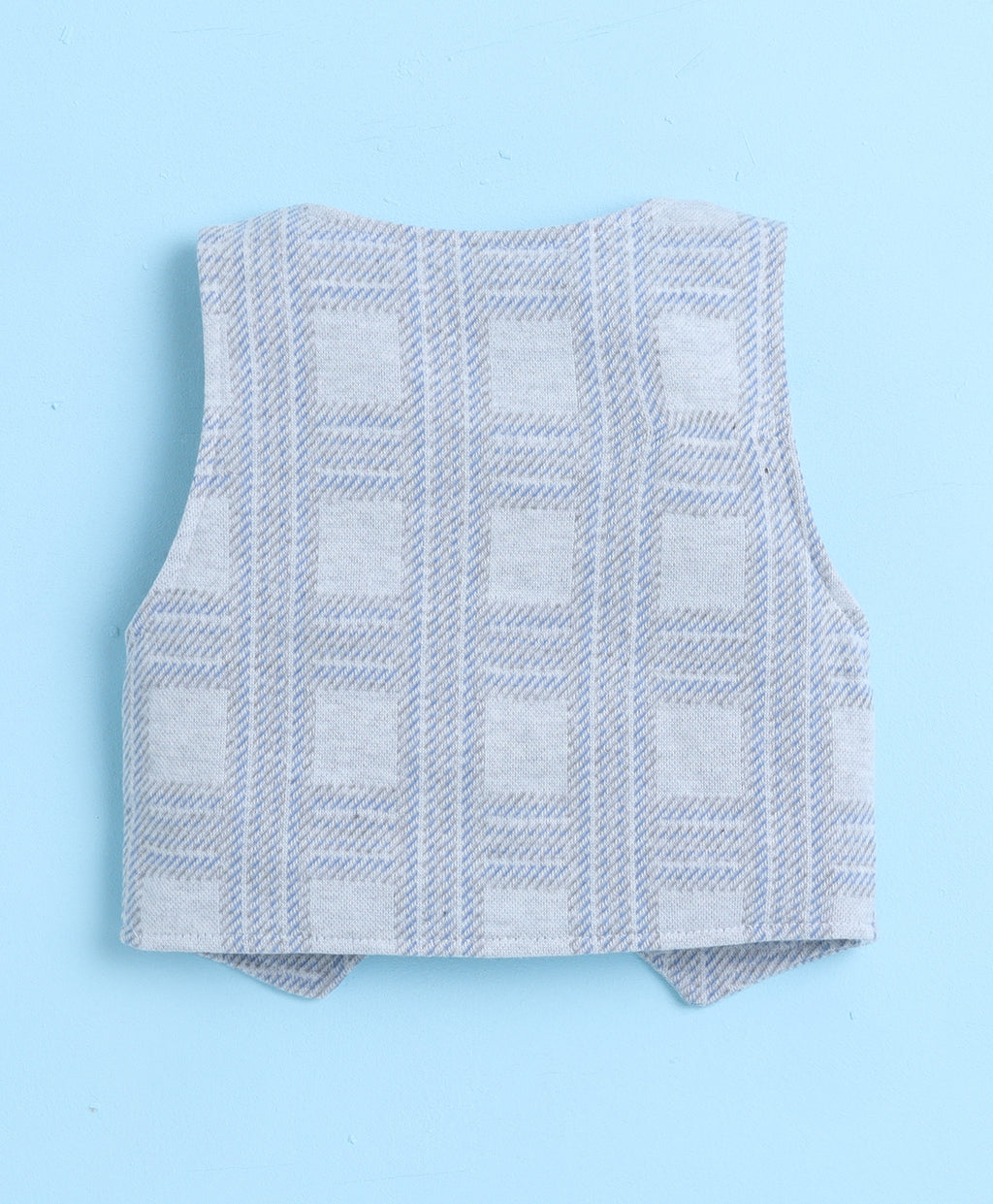 Bumzee Navy & Grey Checked Formal Set, Full Sleeves, 100% Cotton