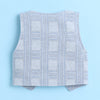 BUMZEE Navy & Grey Boys Full Sleeves Shirt Waistcoat & Pant Set With Applique Bow