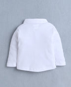 Bumzee White & Black Checked Formal Set, Full Sleeves, 100% Cotton