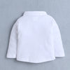 BUMZEE White & Black Boys Full Sleeves Shirt Waistcoat & Pant Set With Applique Bow