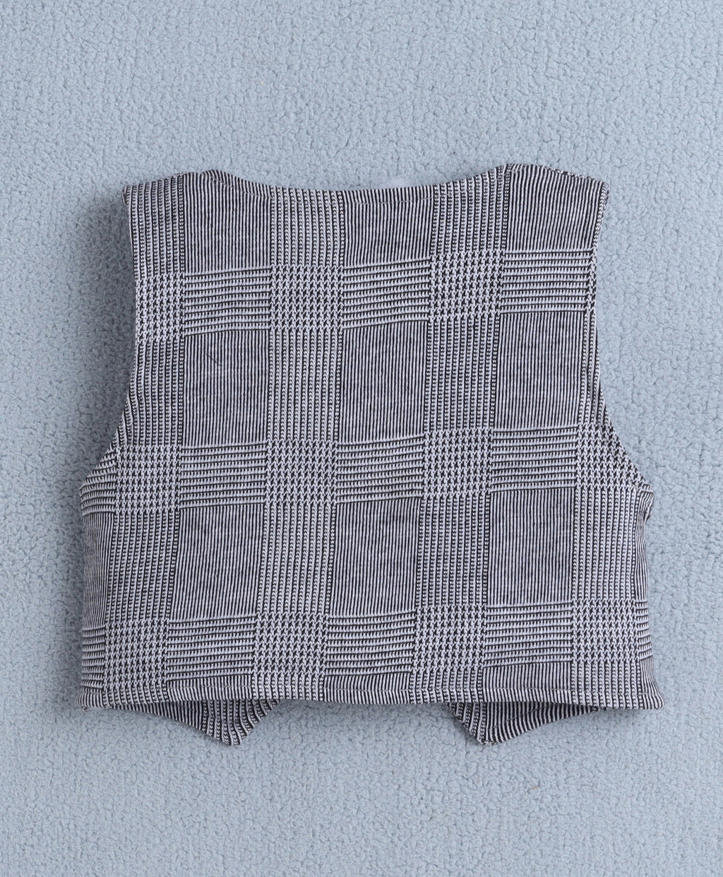 Bumzee White & Black Checked Formal Set, Full Sleeves, 100% Cotton