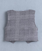 Bumzee White & Black Checked Formal Set, Full Sleeves, 100% Cotton