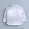 BUMZEE White & Navy Boys Full Sleeves Shirt Waistcoat & Pant Set With Applique Bow