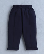 Bumzee White & Navy Checked Formal Set, Full Sleeves, 100% Cotton, with Waistcoat (Style Peb11120)