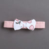 Pink & White Girls Half Sleeves Bodysuit & Short Set With Headband
