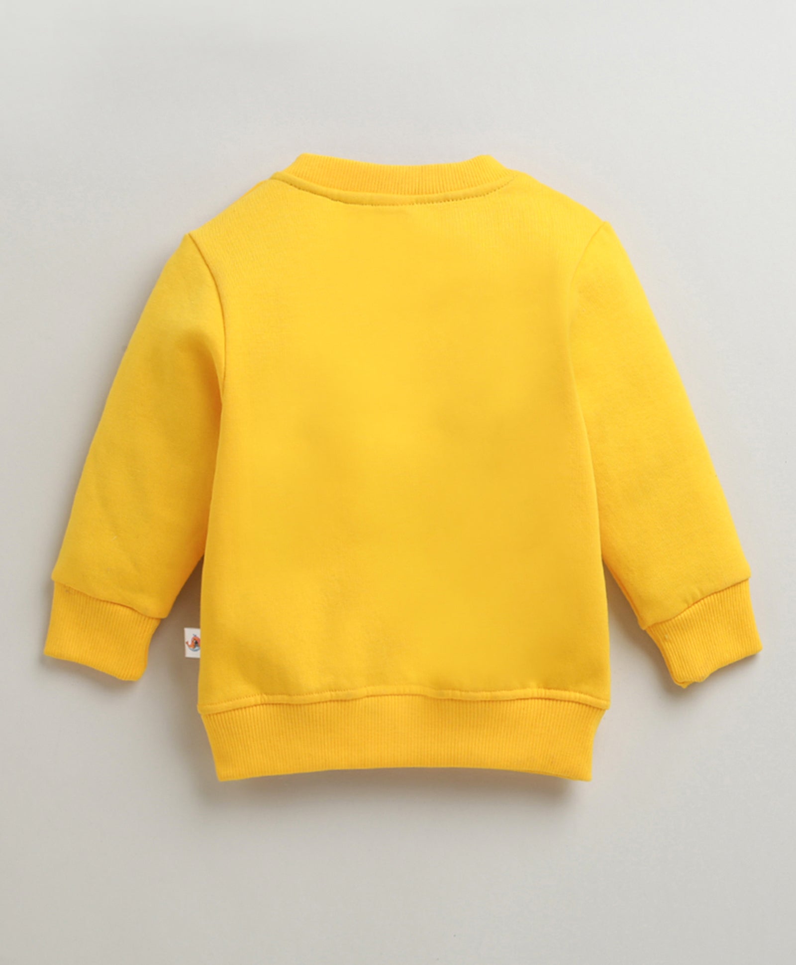 Boys Yellow Full Sleeves Round Neck Sweatshirt