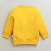 Boys Yellow Full Sleeves Round Neck Sweatshirt