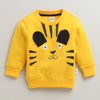 Boys Yellow Full Sleeves Round Neck Sweatshirt