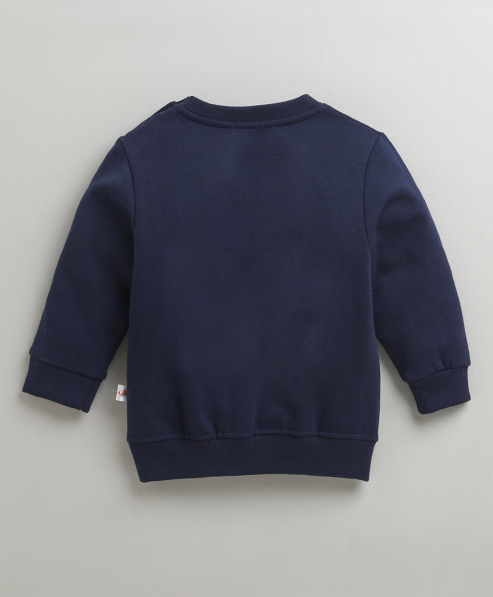 Boys Navy Full Sleeves Round Neck Sweatshirt