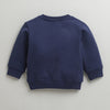 Boys Royal Blue Full Sleeves Round Neck Sweatshirt
