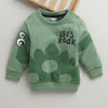 Boys Green Full Sleeves Round Neck Sweatshirt
