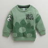 Boys Green Full Sleeves Round Neck Sweatshirt