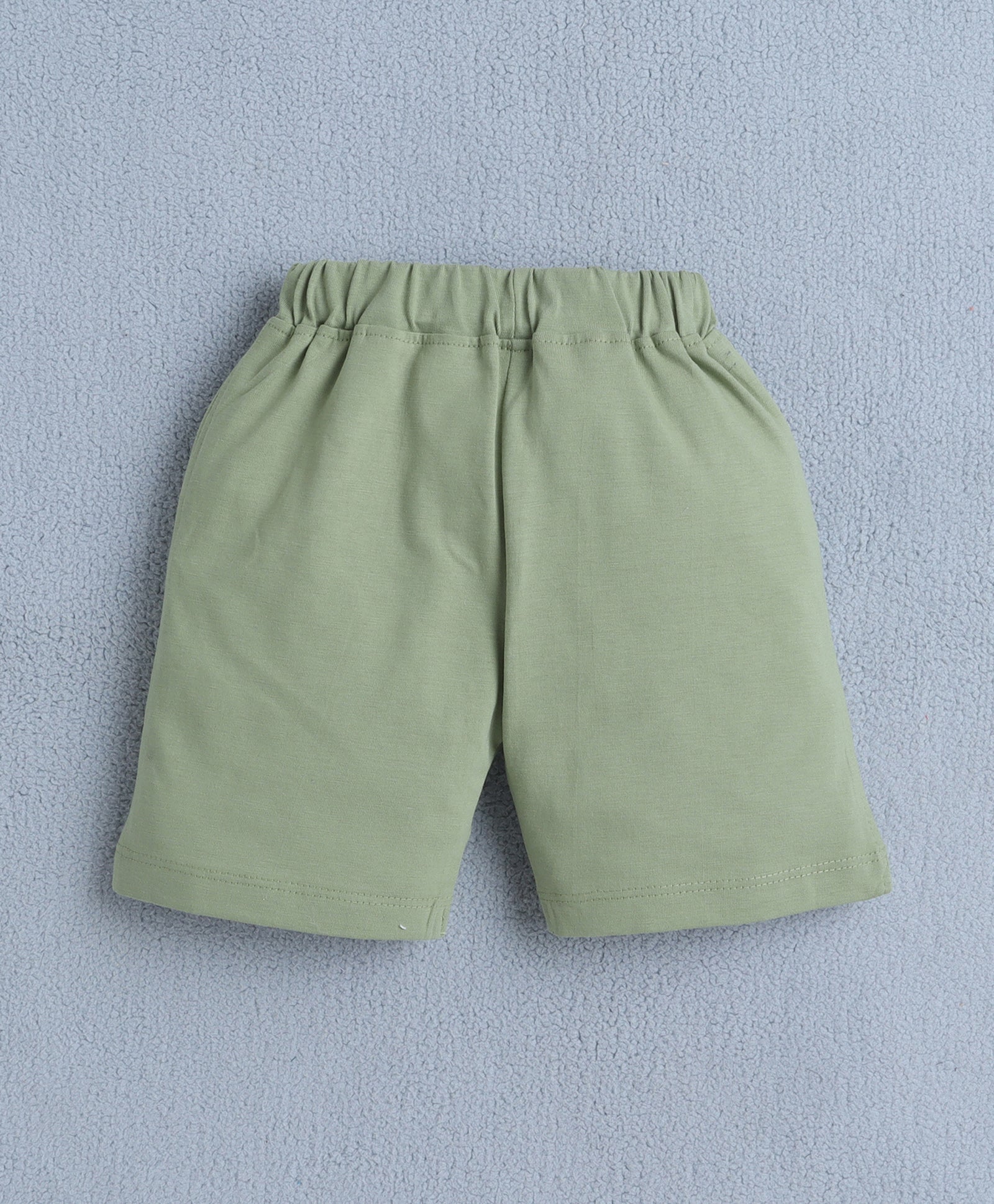 White & Green Boys Half Sleeves T-shirt & Short Set