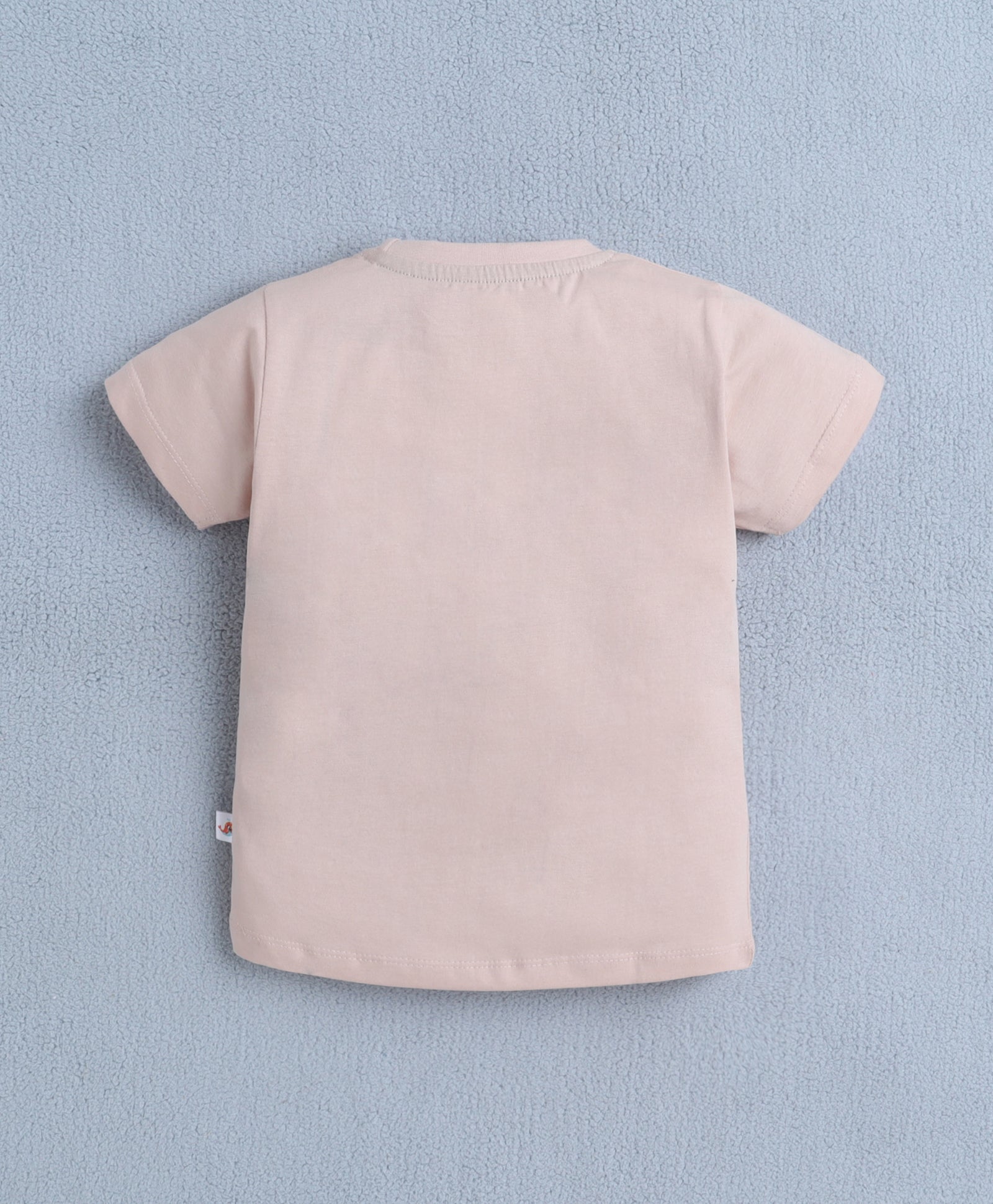 BUMZEE Peach & Grey Boys Half Sleeves T-shirt & Short Set
