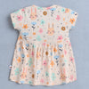 Peach Girls Cap Sleeves Frock With Panty